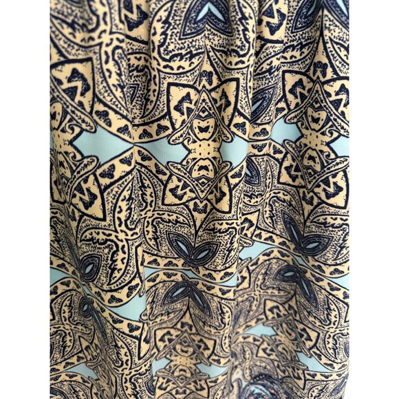 Alter’d State Cold Shoulder Boho Mini Dress S Blue Red Paisley Print - Picture 4 of 5